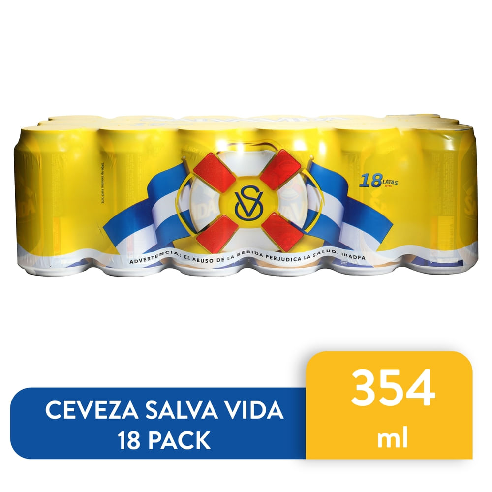 Cerveza Salvavida En Lata 18 Pack - 6372 ml