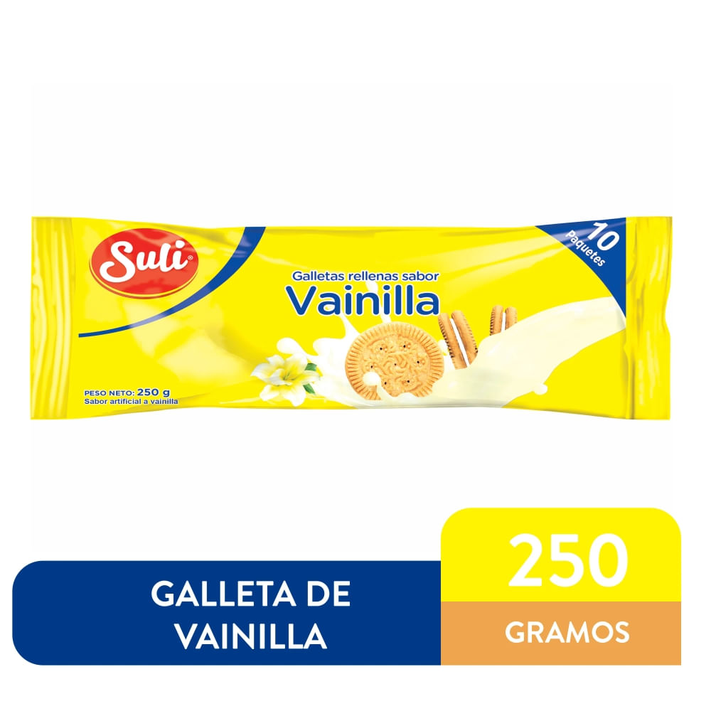 Galleta Suli Rellena De Vainilla 10 Unidades - 250 g