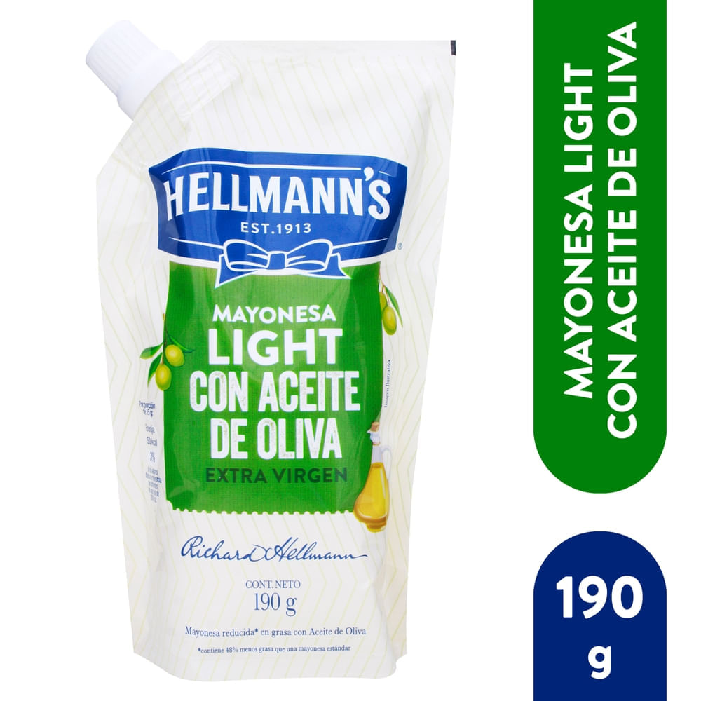 Mayonesa Hellmanns Oliva Light en Dp - 190 g