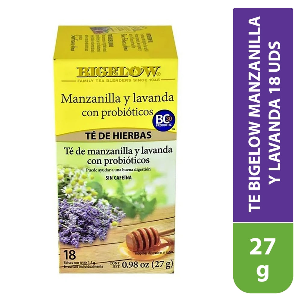 Té Bigelow de manzanilla y lavanda