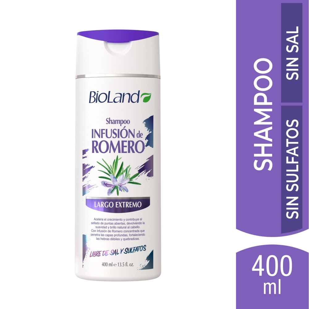 Shampoo Bioland  Infusión de Romero Largo extremo - 400 ml
