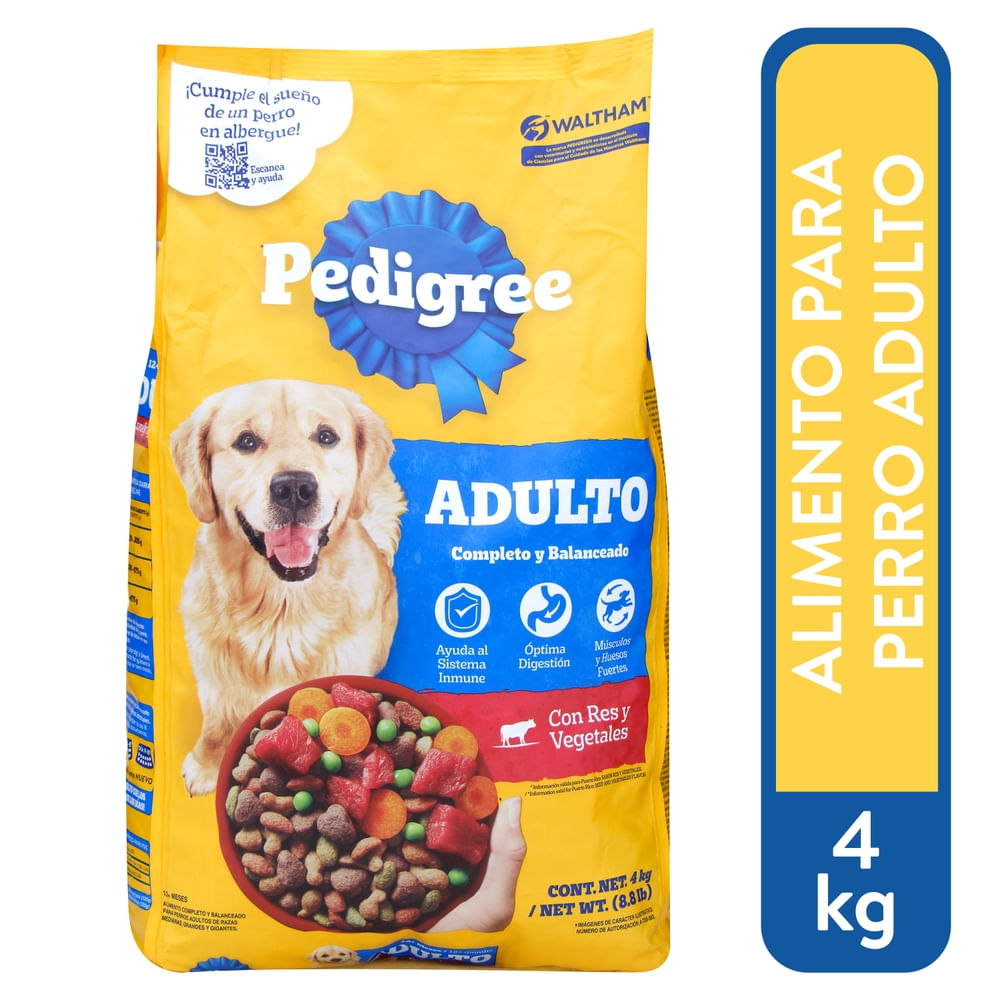Comida Pedigree Perro Adulto Nutrition - 4kg