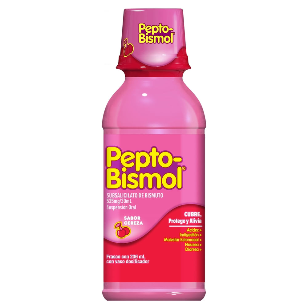 Suspensión Pepto-Bismol Sabor Cereza - 236 ml-Precio indicado por antiacido liquidos