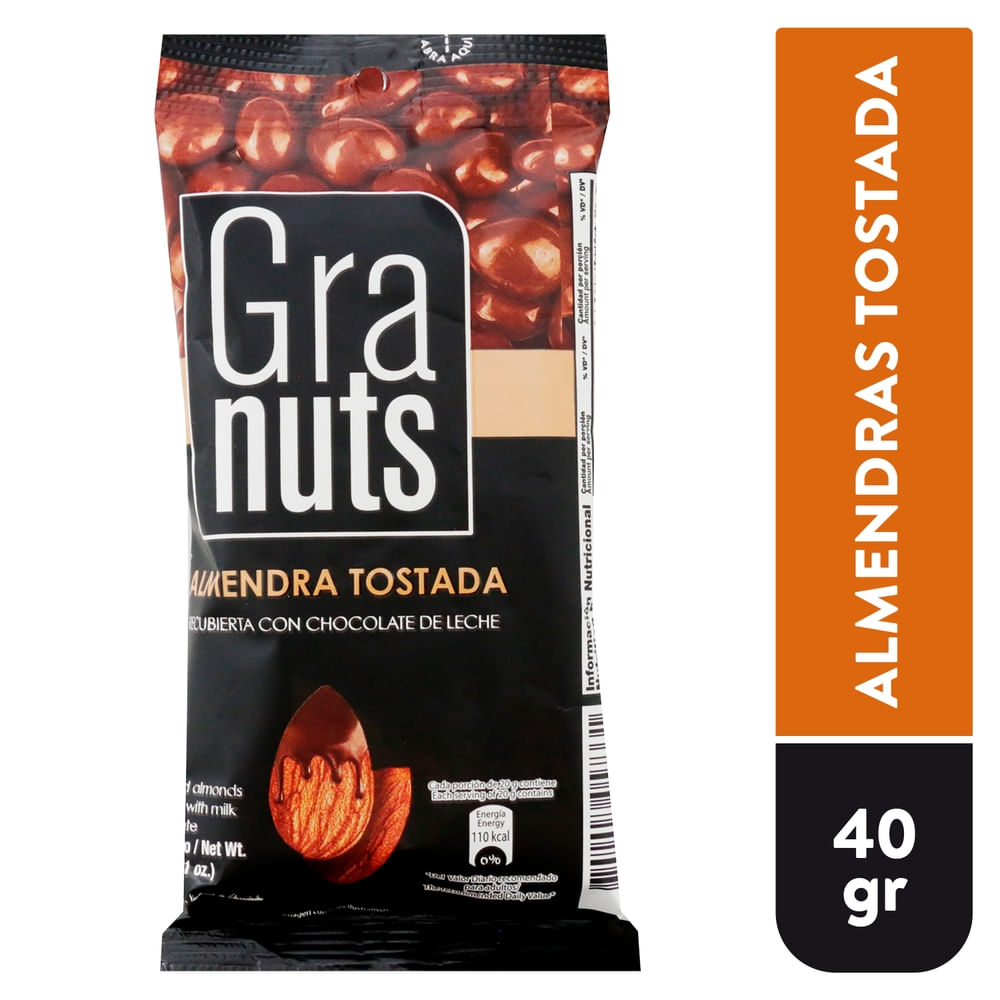 Semillas Granuts Almendras Recubierta de chocolate - 40 g