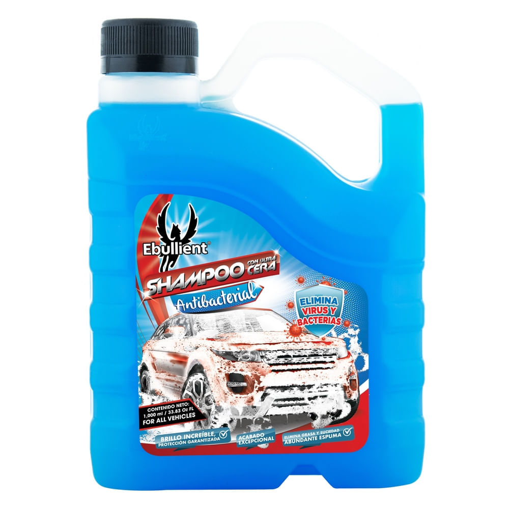 Shampoo para carro Ebullient con cera antibacterial - 1000 ml