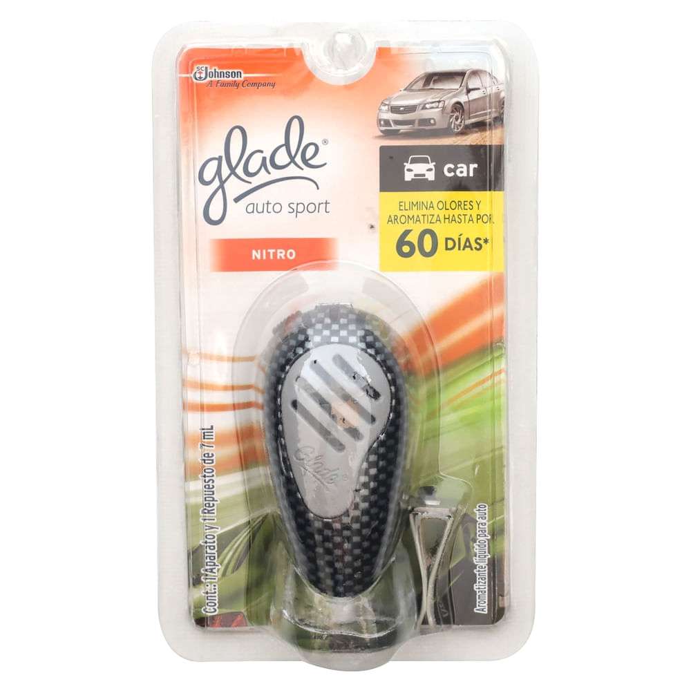 Desodorante Glade Ambiental para Auto Sport Aparato Nitro - 7ml