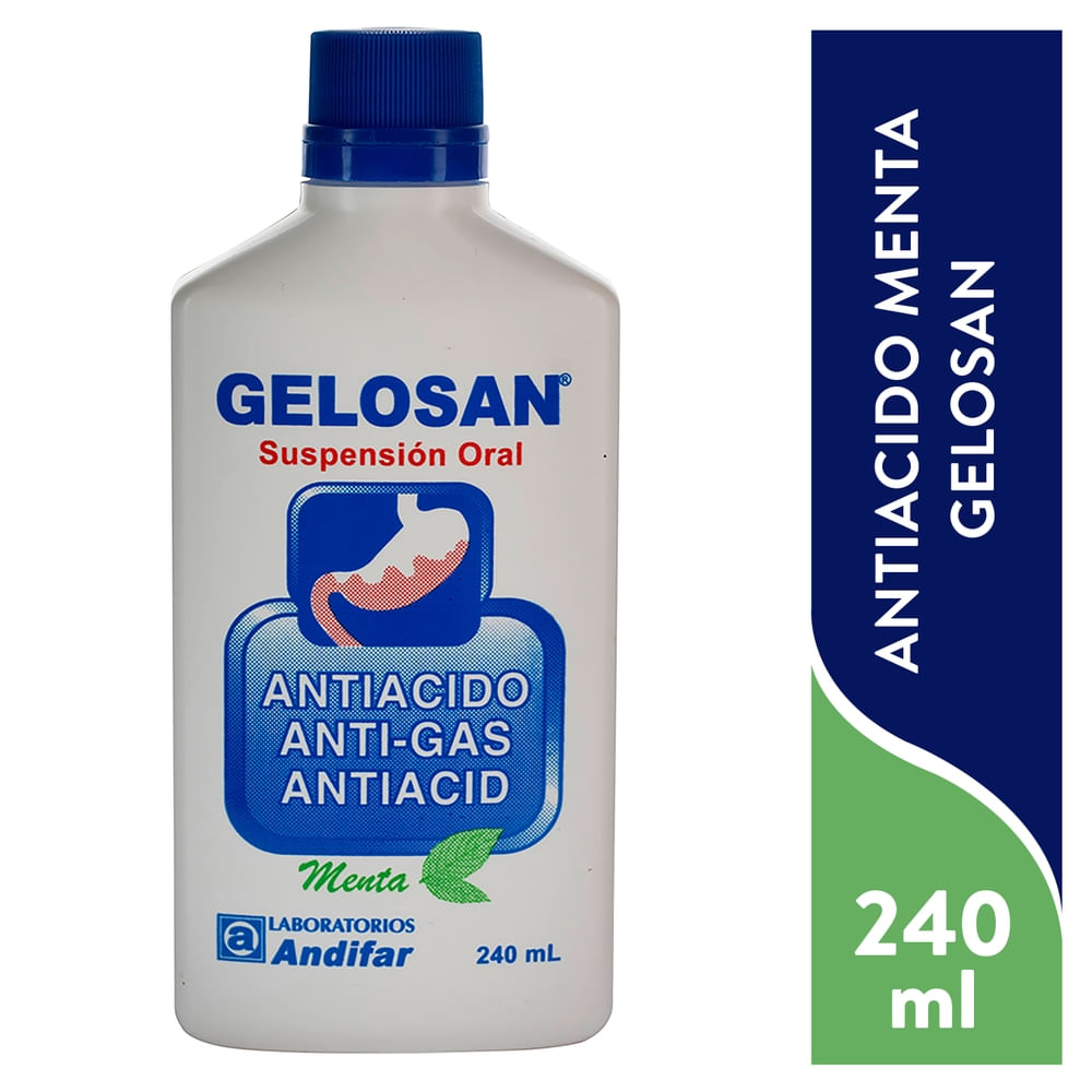 Gelosan Antiacido Menta 240ml-Precio indicado por antiacido liquidos