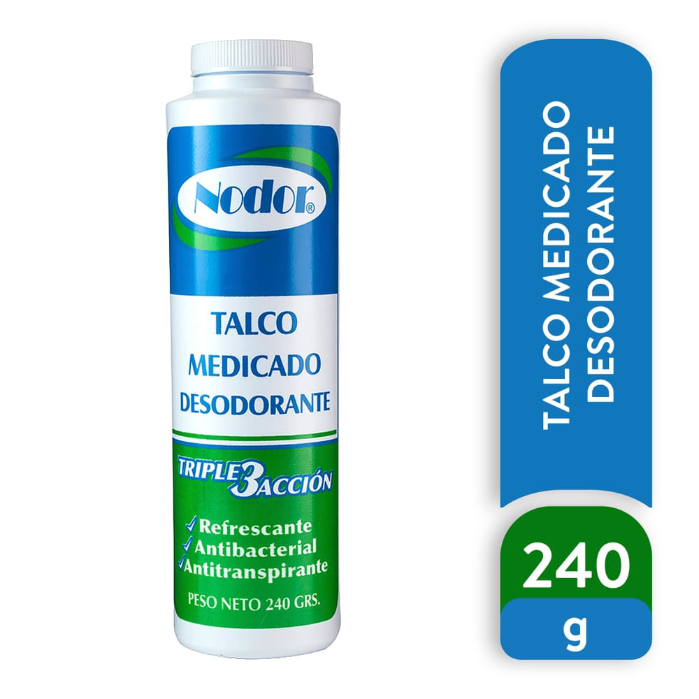 Talco Nodor Triple Acción - 240 g-Precio indicado por talco p/pies otc