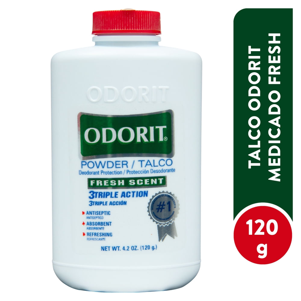 Talco Odorit Medicado Fresh - 120 g-Precio indicado por talco p/pies otc