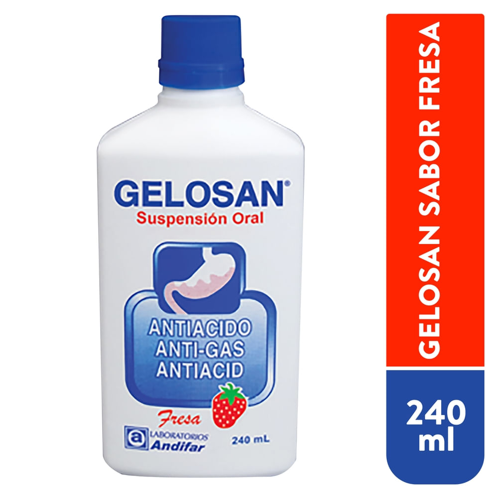 Gelosan Andifar Antiacido Fresa 240Ml-Precio indicado por antiacido liquidos