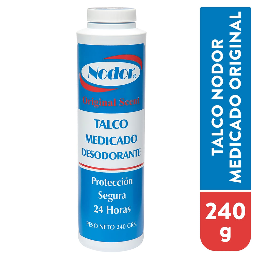 Talco Nodor Medicado Original - 240 g-Precio indicado por talco p/pies otc