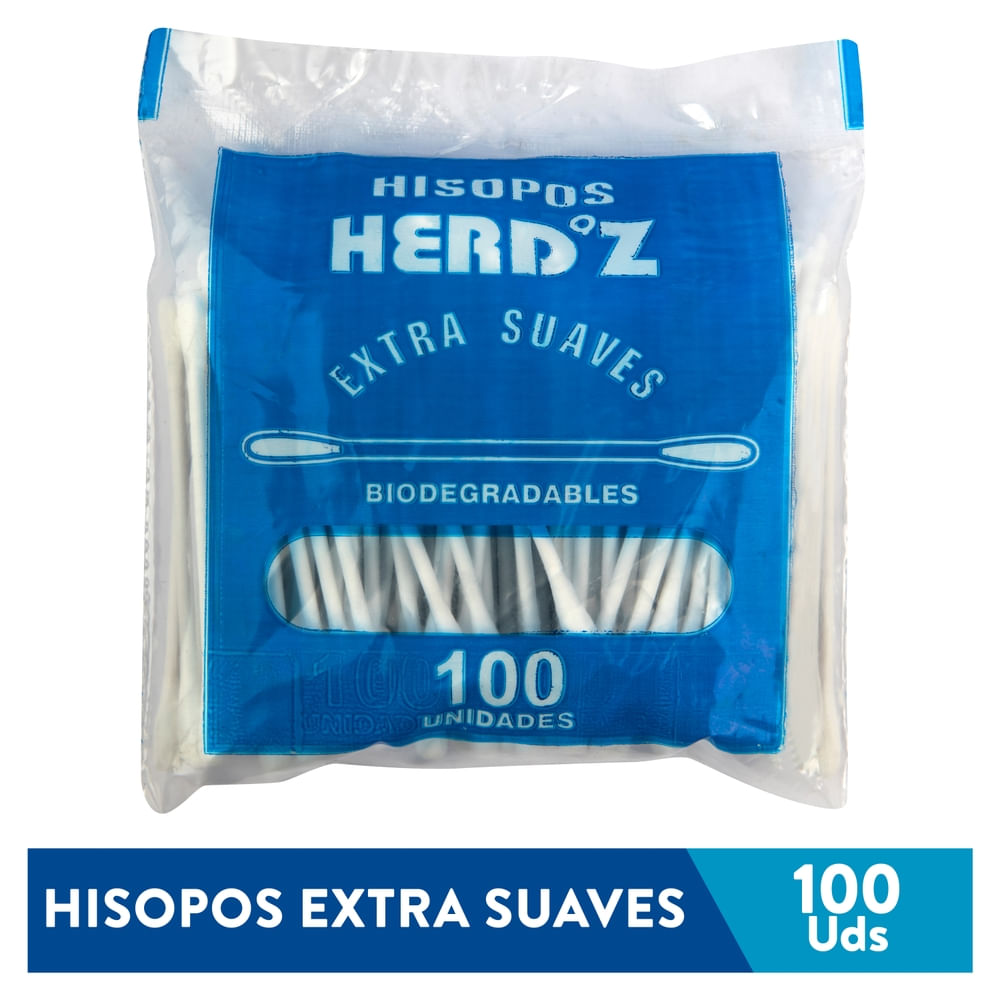 Hisopos Herdz Bolsa 100 Unid-Precio indicado por hisopo 100/300 und