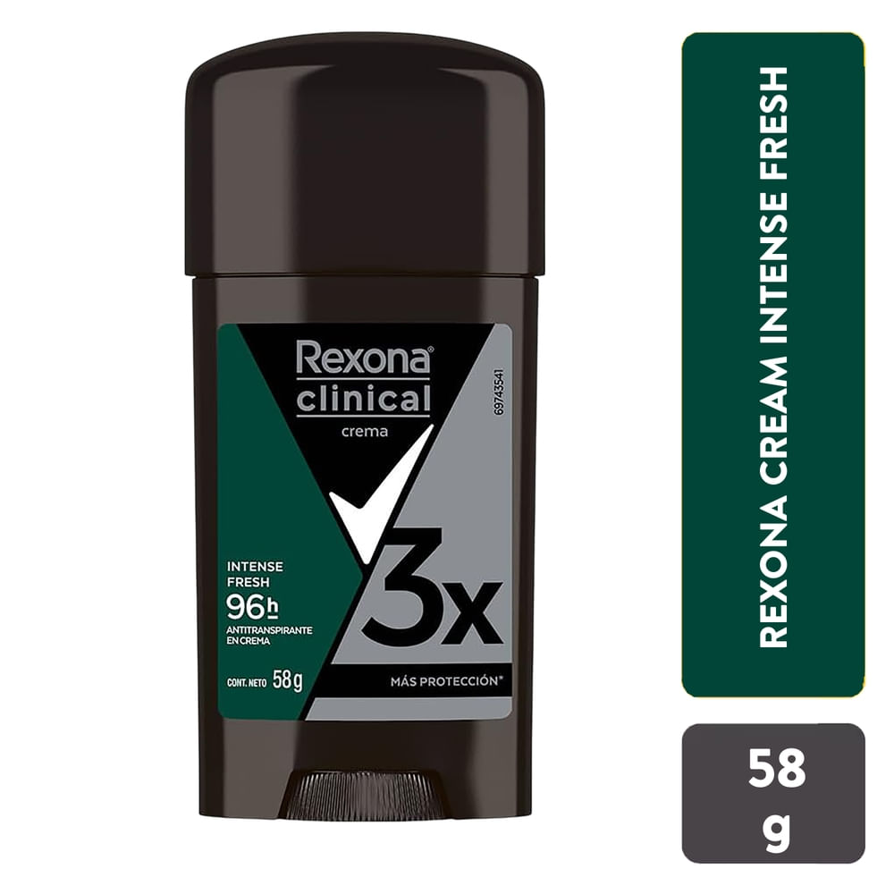Desodorante Rexona Clinical Intense Fresh en Barra - 58 g