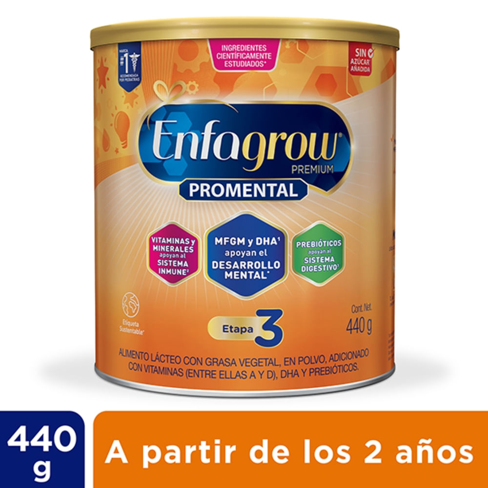 Fórmula para bebé Enfagrow promental etapa 3 - 440 g-Precio indicado por form inf etapa 3