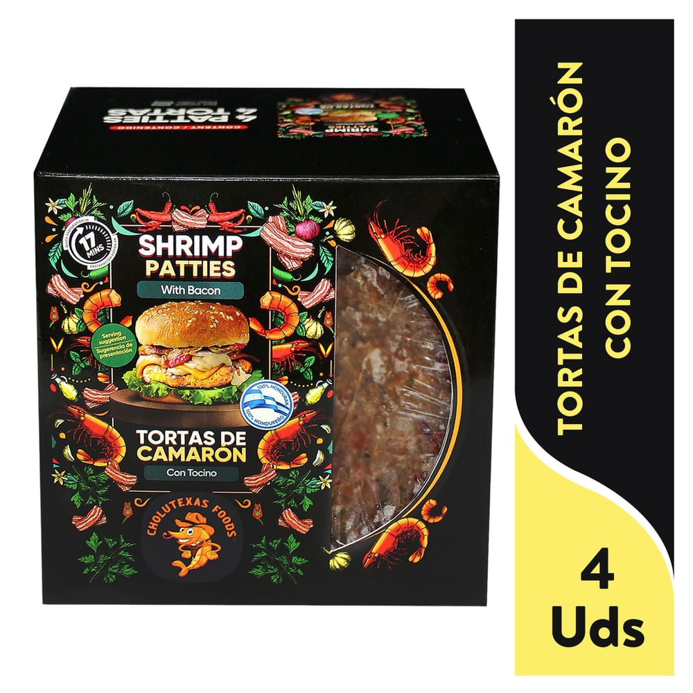 Tortas  Camaron Tocino   Cong 4 Ea