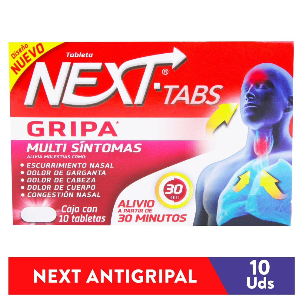 Next Alivio de la Gripe – 10 tabletas-Precio indicado por table/capsu adulto