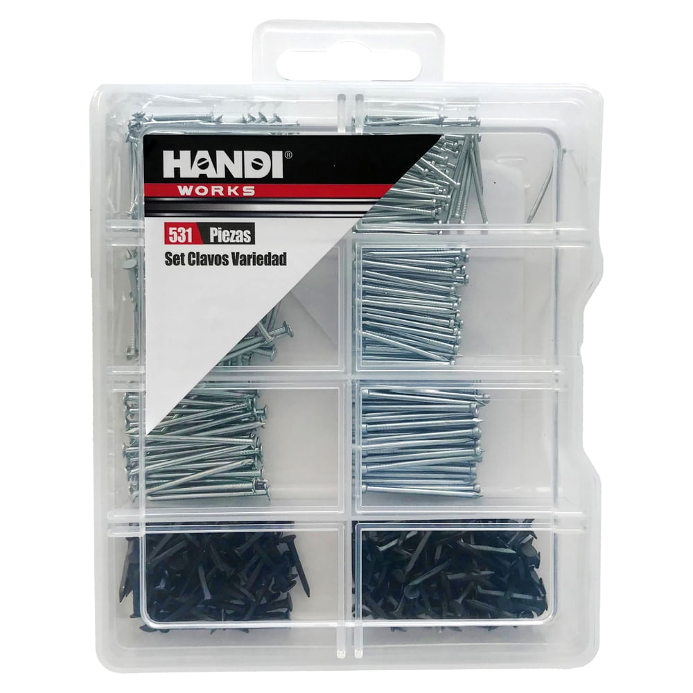 Set Clavos Handi Works Variedad- 531 Piezas