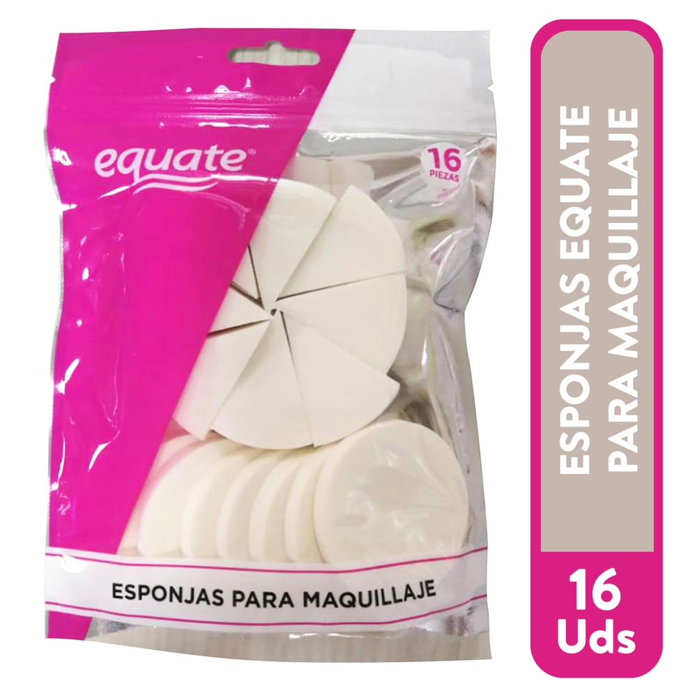 ESPONJA EQUATE  PARA MAQUILLAJE 12 PIEZAS