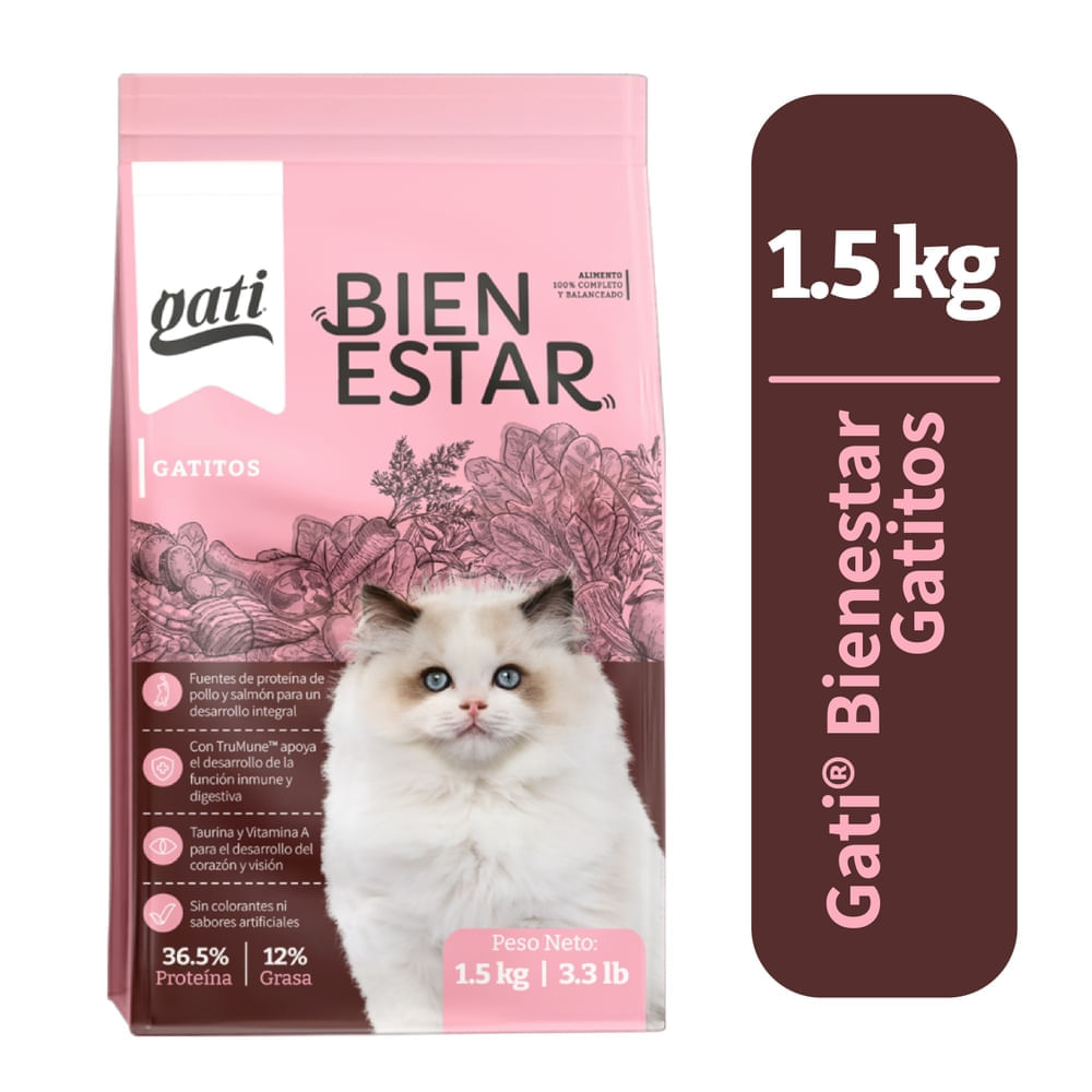 Alimento Gati Bienestar gatitos  -1.5 kg