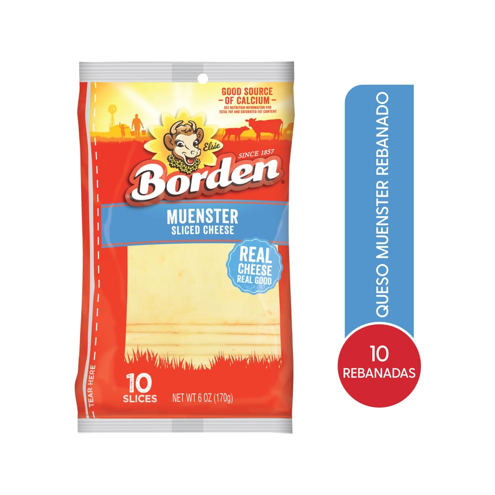 Queso Muenster Borden 10 rebanadas - 170 g
