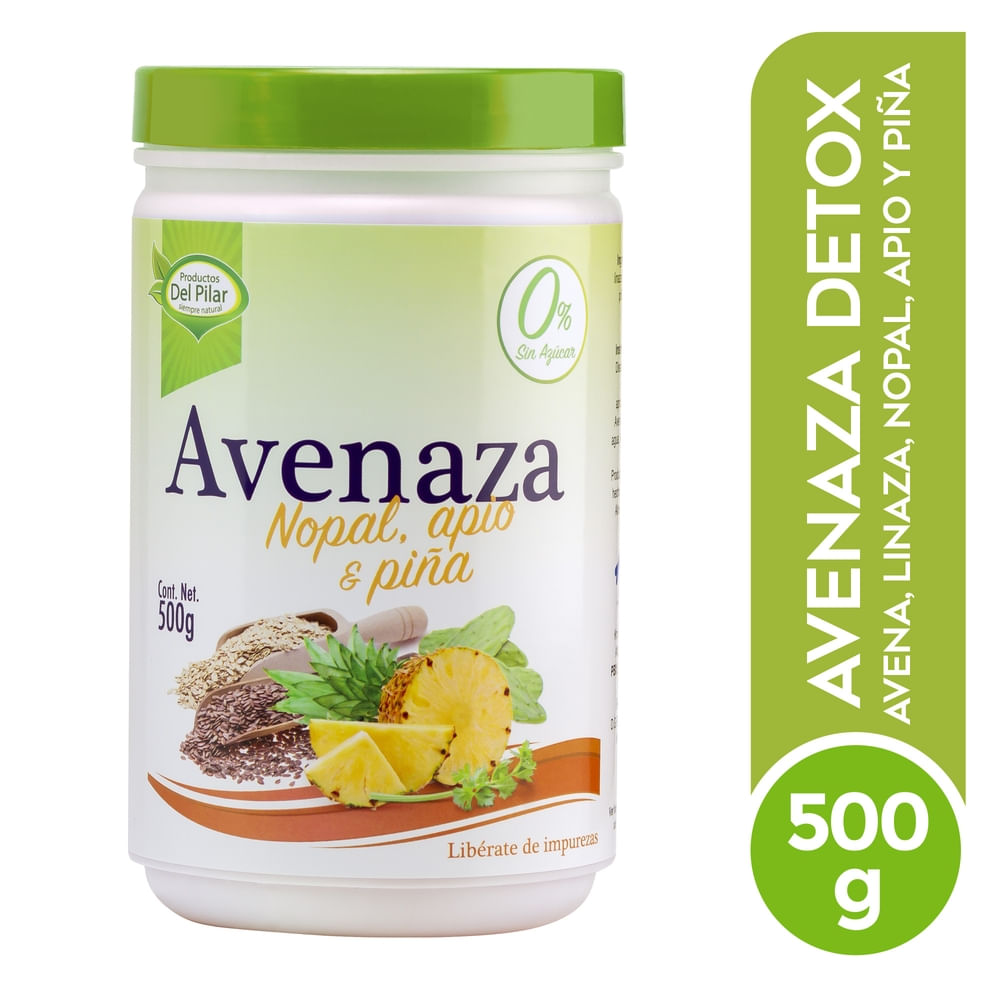 Avena Del Pilar Avenaza Greentox con Probióticos - 500 g-Precio indicado por fibras