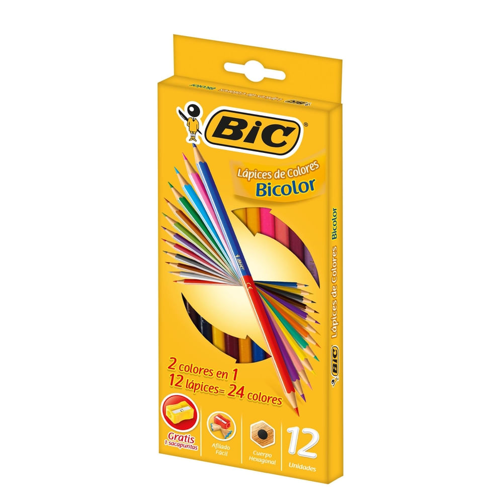 Bic Lapices Color Kids Largo 12 Sacapunt