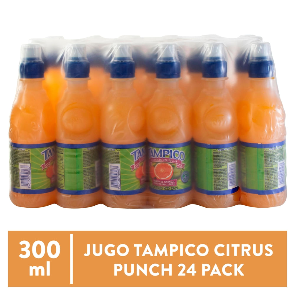24 Pack Jugo Tampico Sport Naranja - 300 Ml