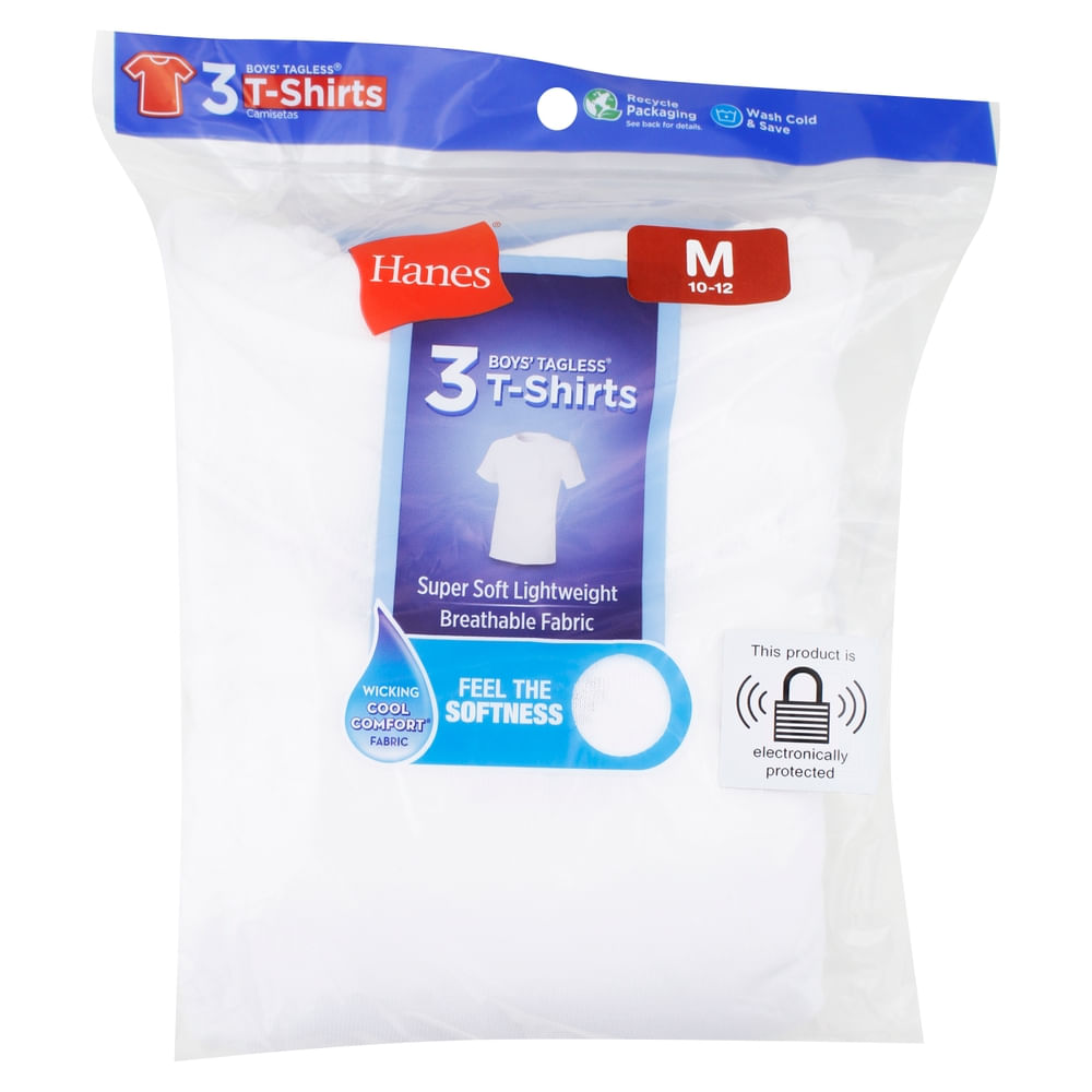 Ropa Interior y Pijamas De Niños Hanes P3 Playera Nino c Redond Hanes Blanco m