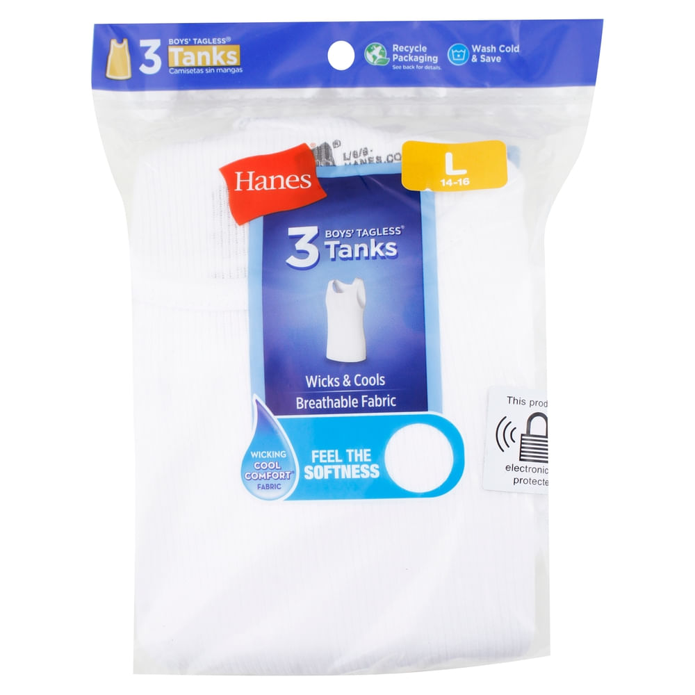 Ropa Interior y Pijamas De Niños Hanes P3 Camiseta Tirants Nino Hanes Blanco l