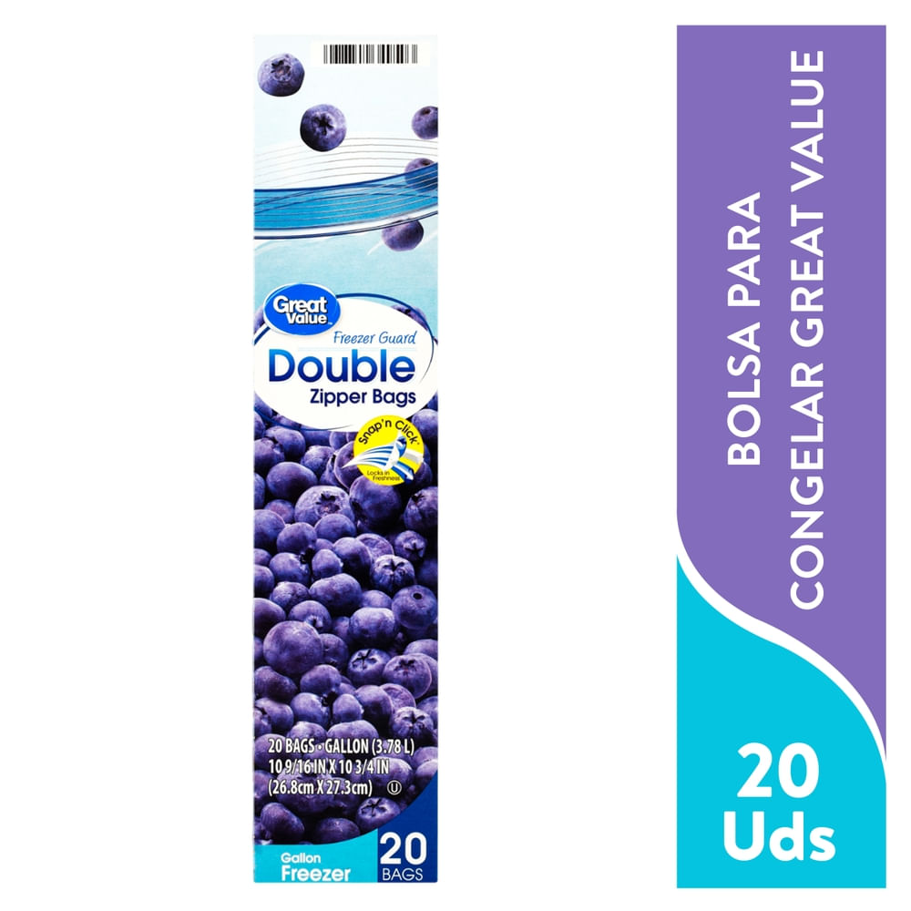 Bolsa Para Congelar Great Value 20U