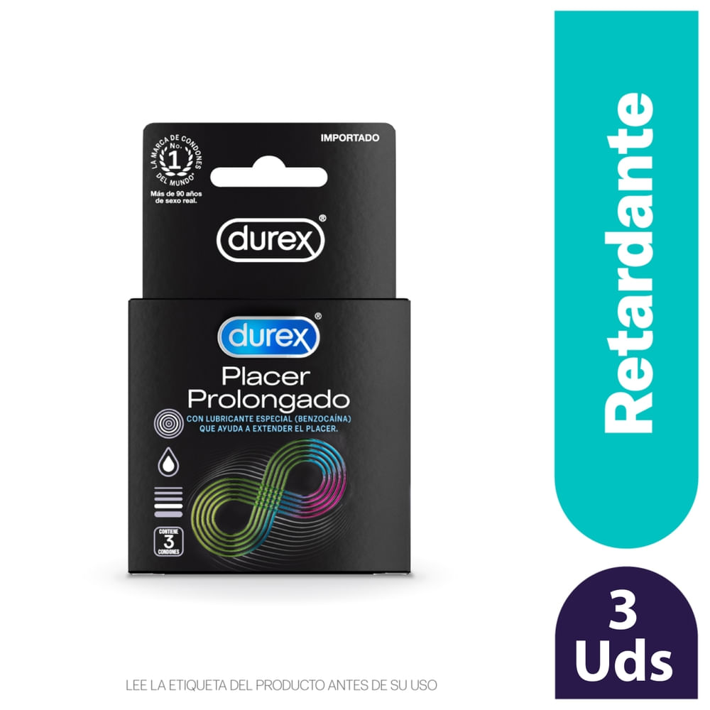 Preservativo Durex placer prolongado - 3 Uds-Precio indicado por preservativos