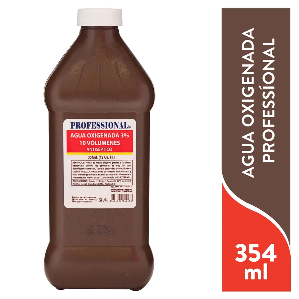 Agua Oxigenda Professíonal - 354ml-Precio indicado por agua oxigenada