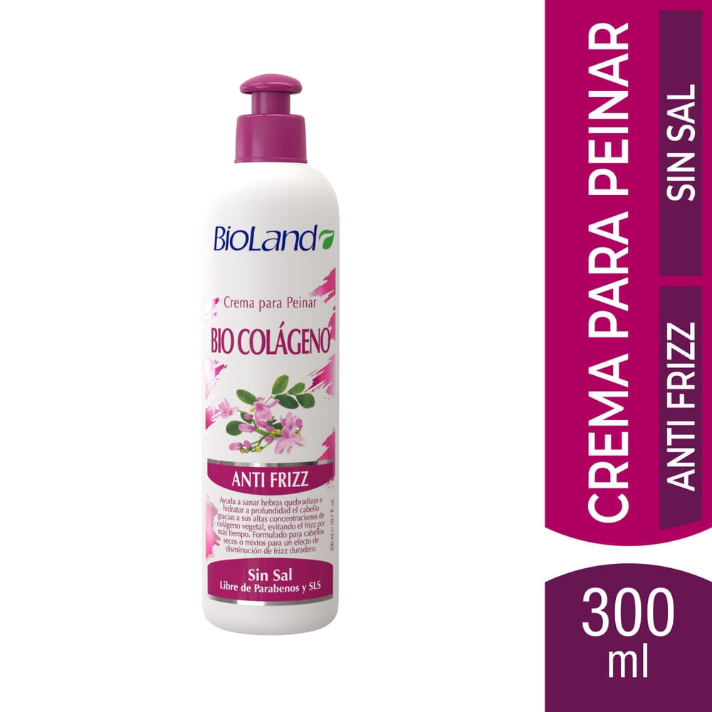 Crema Anti frizz Bioland Bio Colágeno - 300 ml