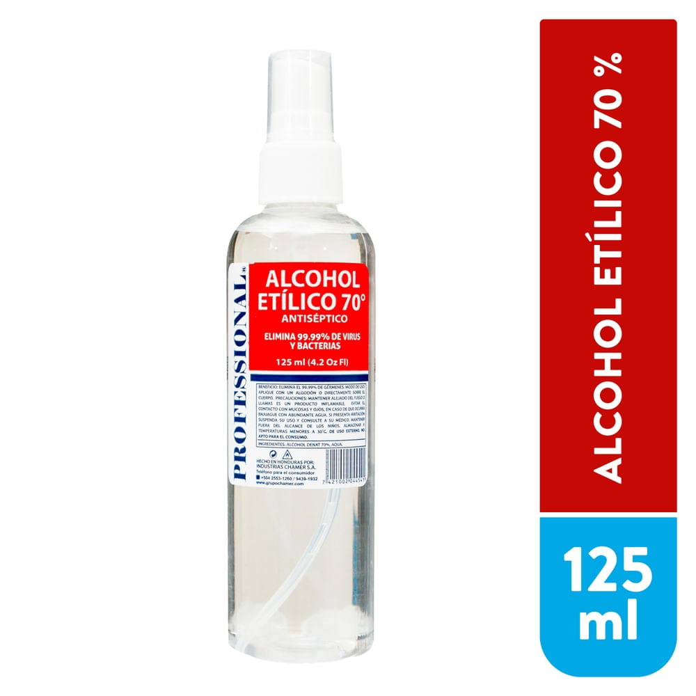 Alcohol Spray Professíonal - 125ml-Precio indicado por alcohol/otc