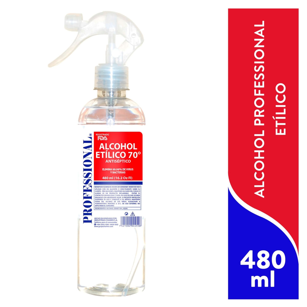 Alcohol Spray Professíonal - 480ml-Precio indicado por alcohol/otc