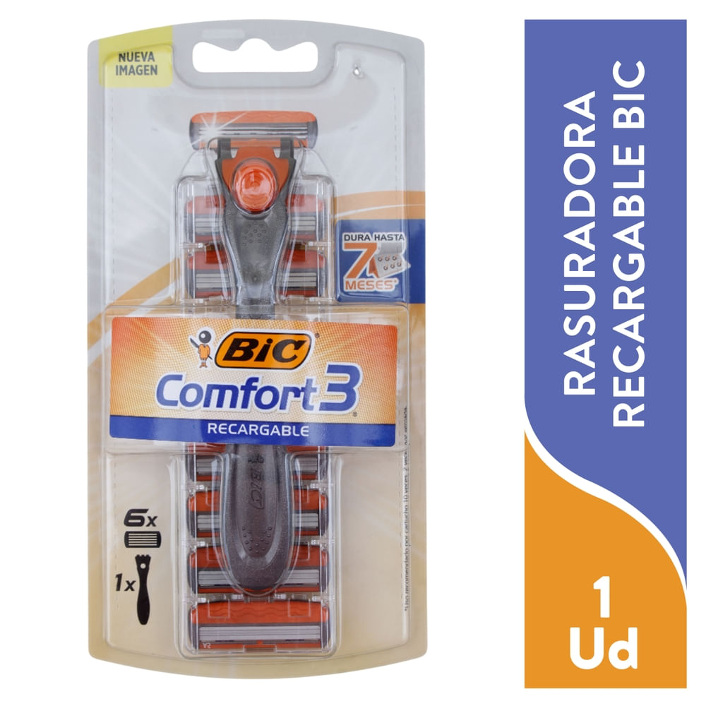 Rasuradora Bic Comfort Hybrid 3 Hojas - 6 Unidades