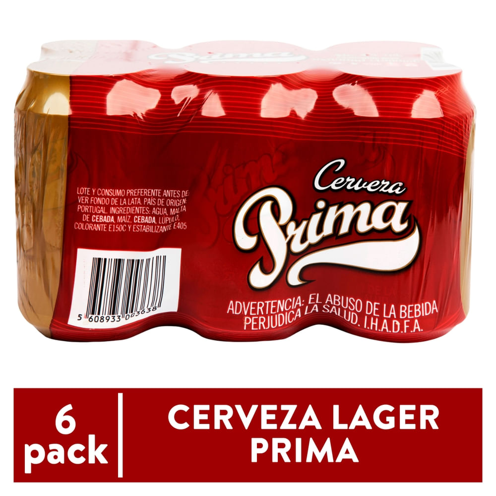 Cerveza Prima en lata 6 Pack - 1980 ml