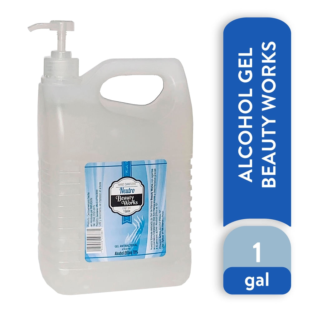 Alcohol Gel Beauty Works - 1Galón-Precio indicado por alcohol en gel