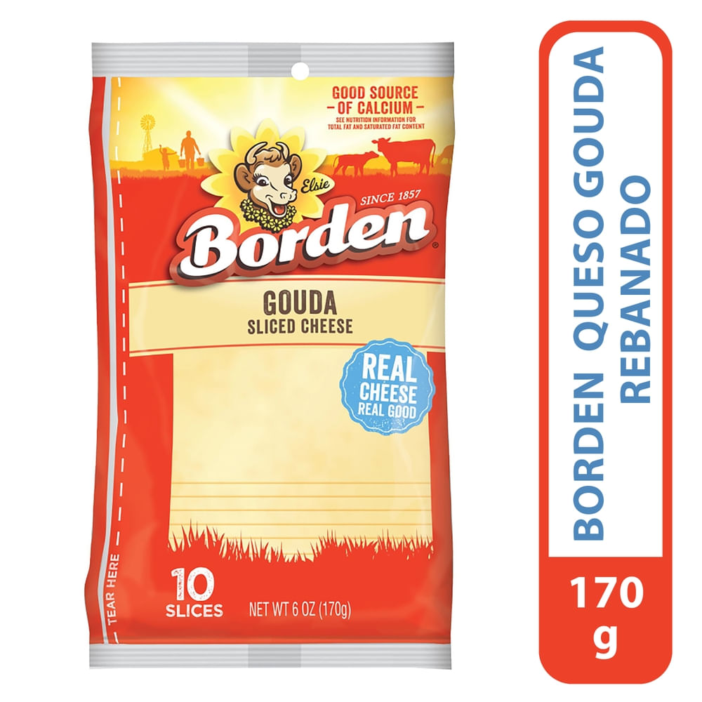 Queso Gouda Borden 10 rebanadas - 170 g