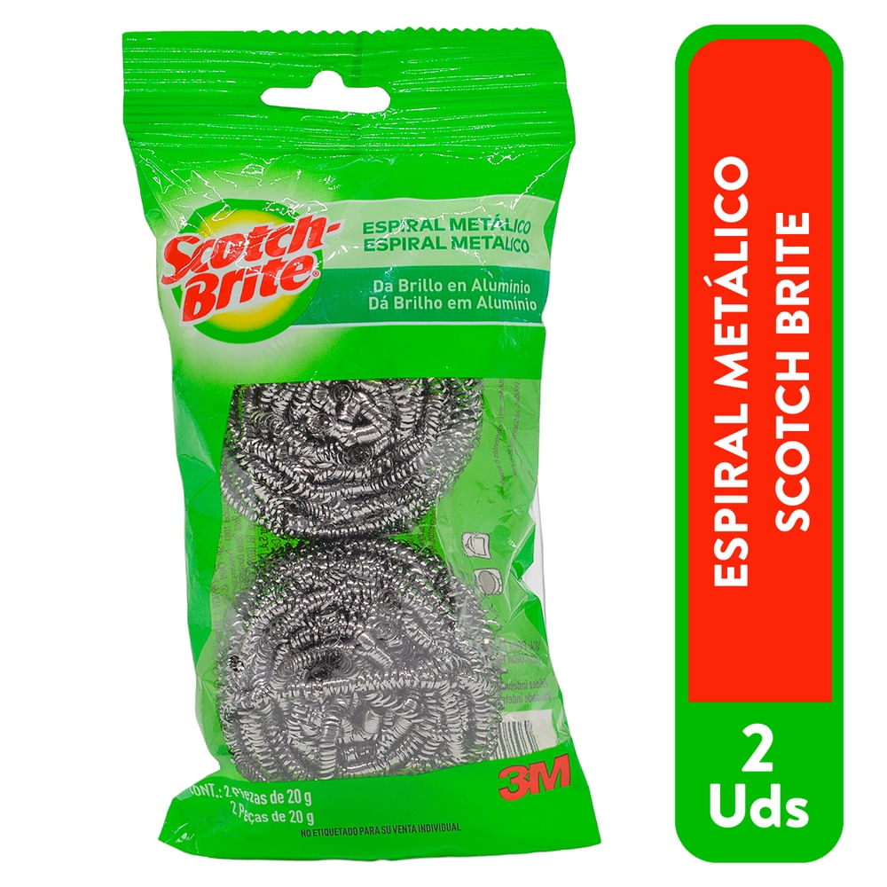 Fibras y Esponjas Scotch Brite Scotch Brite Bola Espiral Metalica 2 Unidad