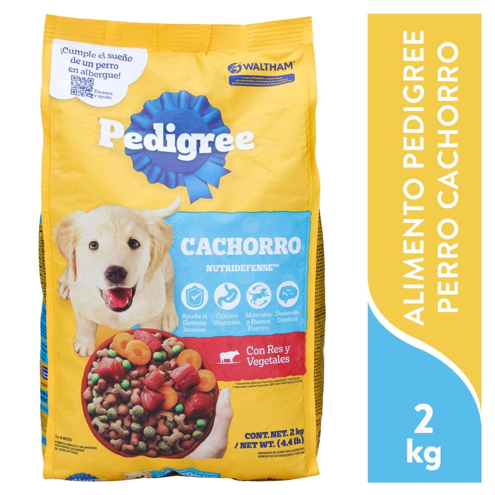 Alimento Seco Para Cachorros Pedigree Res y Vegetales - 2 kg