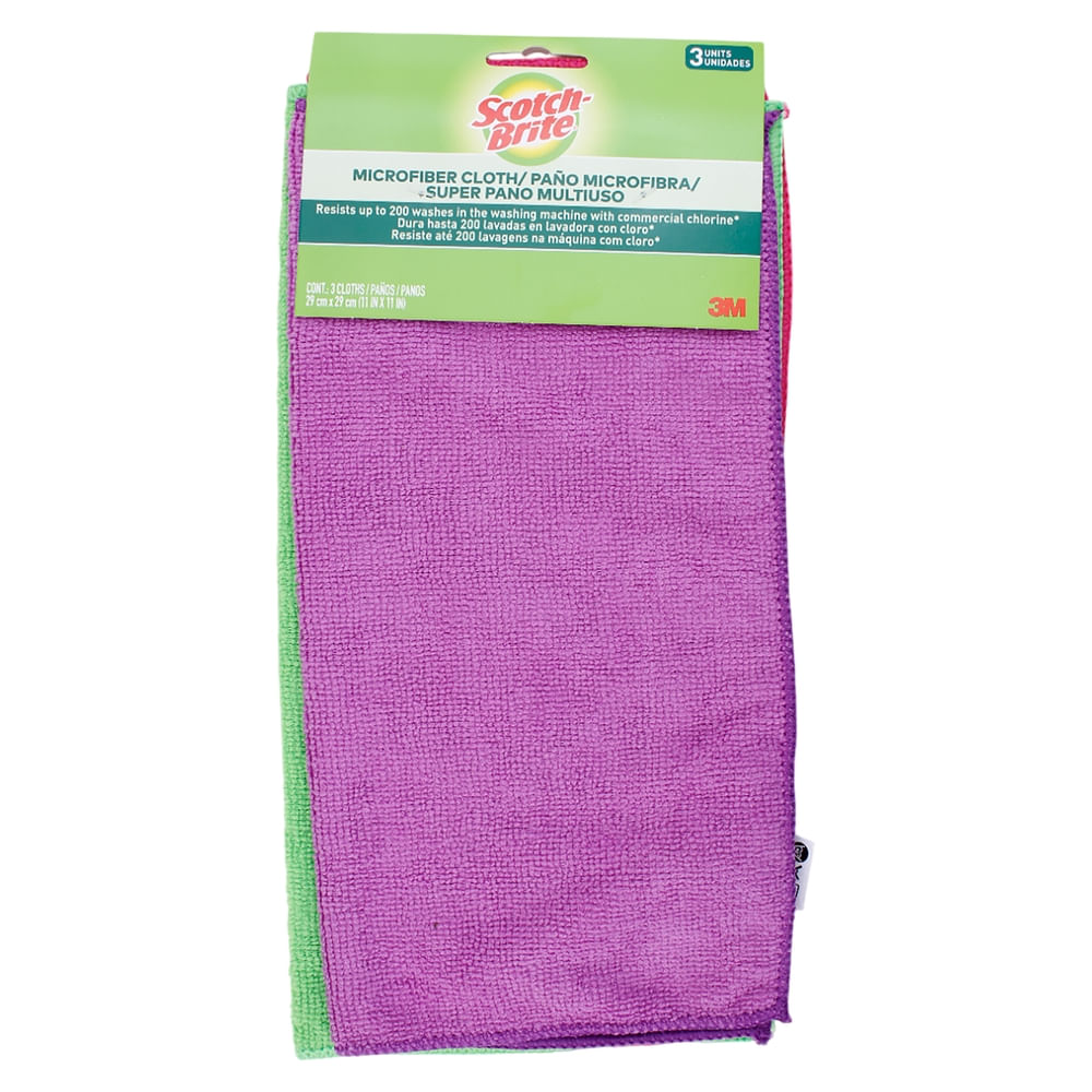Paño Scotch Brite Microfibra - 3Uds