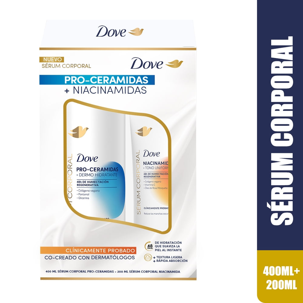 Crema Corporal Dove Ser Cera Más Niacina en Crema - 600 ml