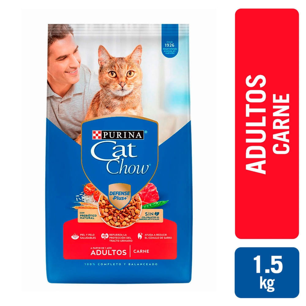 Comida para gatos Purina Cat Chow adulto carne 1.5 kg