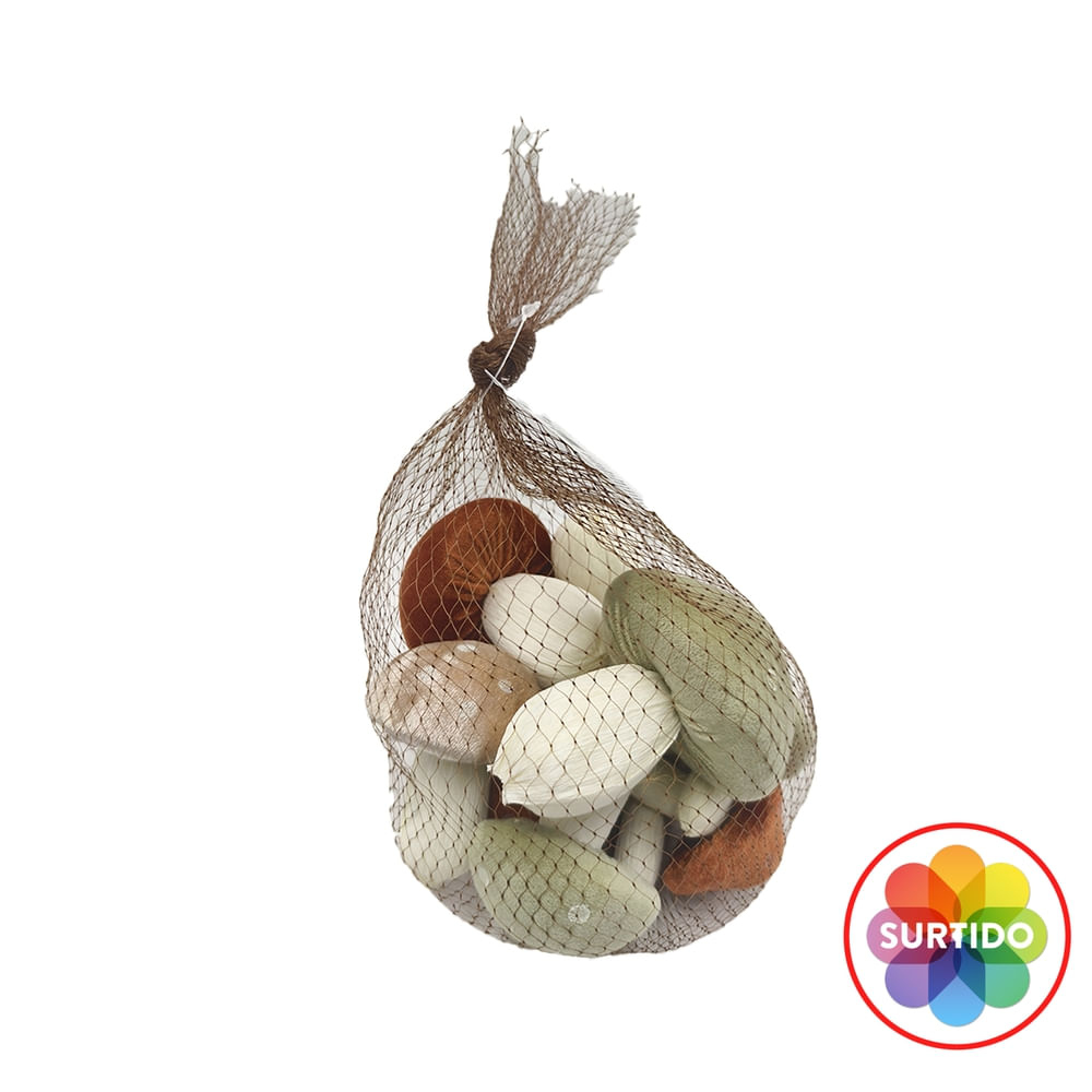 Adornos Holiday Time de calabazas y hongos decorativos para Navidad - 9 Pzas