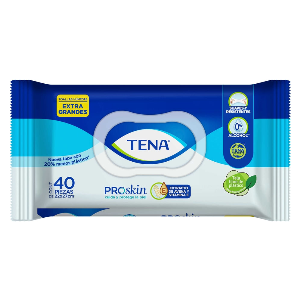 Toalla Tena humeda manzana vitamina E - 40 Uds-Precio indicado por cuidado e higiene adulto