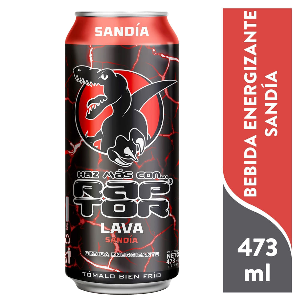 Energizante Raptor Lava Sandia 473 Ml
