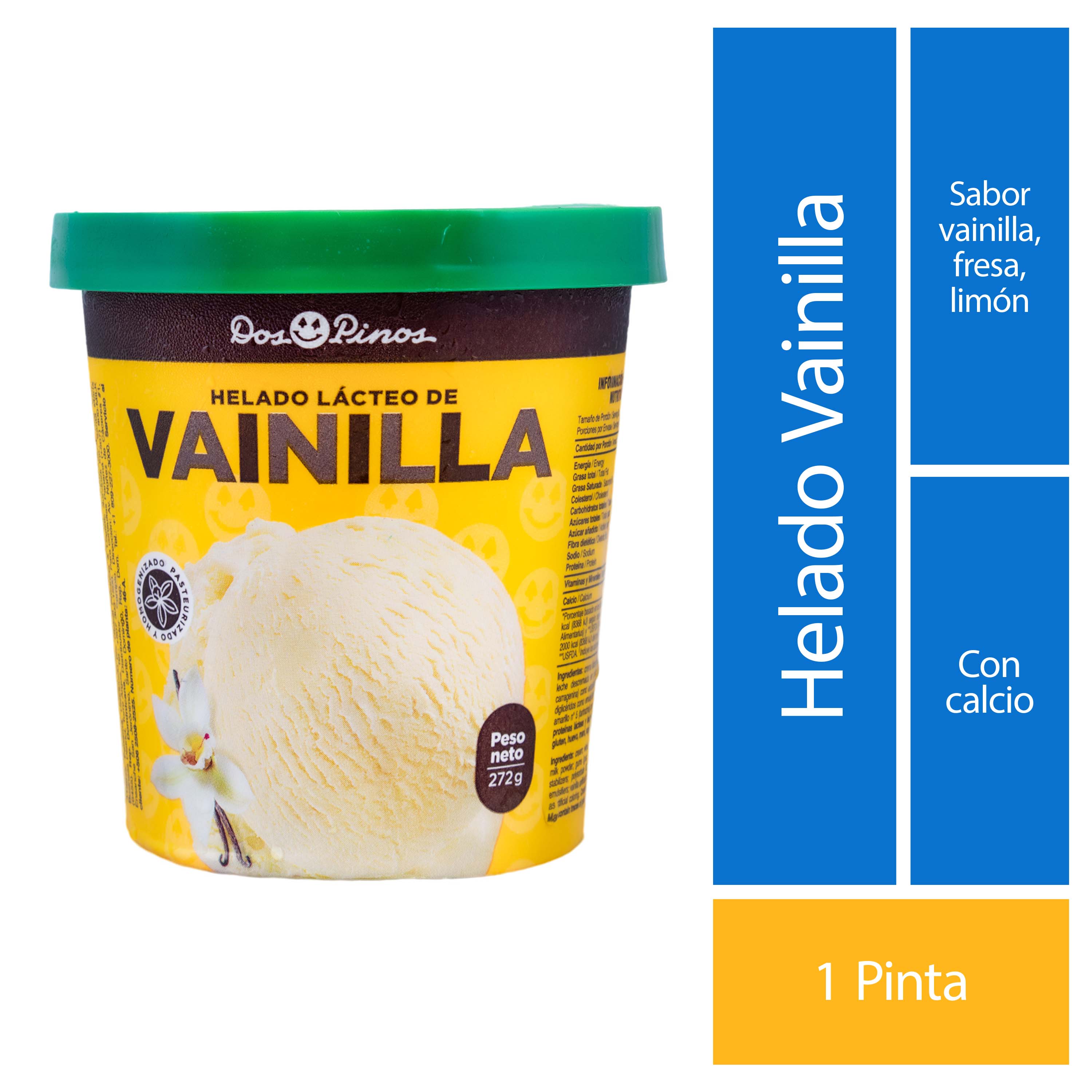 Helado Dos Pinos vainilla - 272 g