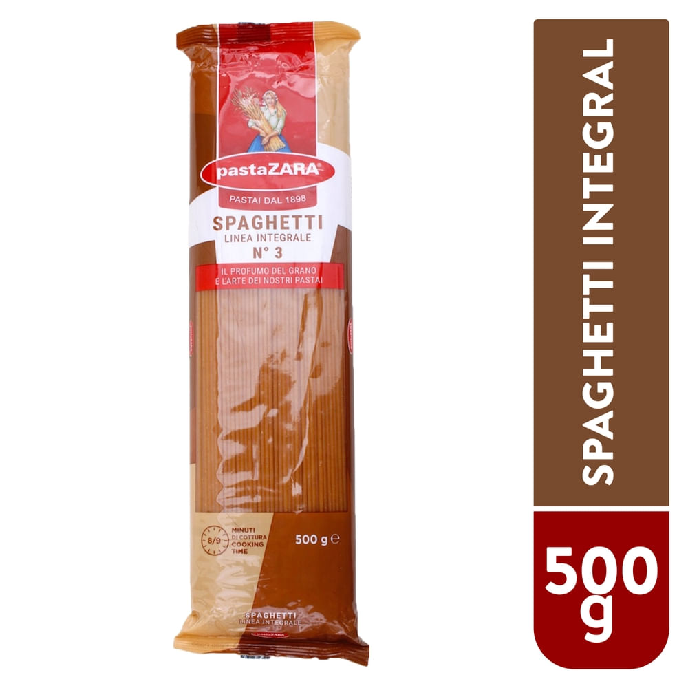 Pasta Zara Spaguetti Integral No.3 - 500 g