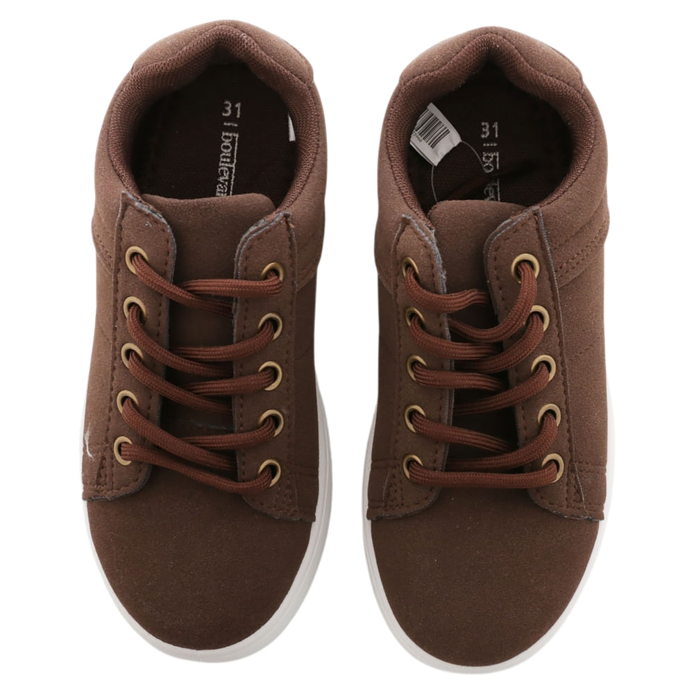 Zapatilla Boulevard para niño color café